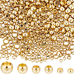 750Pcs 6 Styles 304 Stainless Steel Spacer Beads, Rondelle, Real 24K Gold Plated, 1.5~3x0.8~2mm, Hole: 0.8~1.4mm(STAS-BBC0009-02)