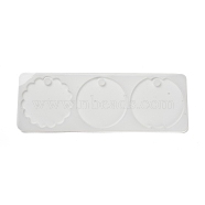 DIY Pendant Silicone Molds, Resin Casting Molds, for UV Resin, Epoxy Resin Craft Making, White, 90x260x5mm, Hole: 10.5mm, Inner Diameter: 79~84x79mm(DIY-G113-04F)