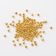 Iron Spacer Beads, Round, Golden, 4mm, Hole: 1.5mm, about 529pcs/50g(X-E148Y-G)