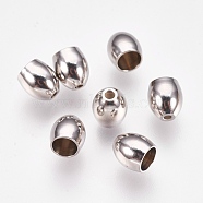 201 Stainless Steel Cord Ends, End Caps, Stainless Steel Color, 6.5x6mm, Hole: 1.2mm, Inner Diameter: 4mm(STAS-L205-16P)