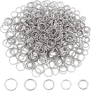 500pcs 5 Style 304 Stainless Steel Split Rings, Double Loops Jump Rings, Stainless Steel Color, 12x2mm, 100pcs/style(STAS-UN0026-11)