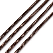Iron Mesh Chains Network Chains, Unwelded, Lead Free and Nickel Free, with Spool, Red Copper Color, 3.2mm thick, about 328.08 Feet(100m)/roll(CHN005Y-R)