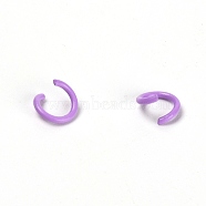Baking Painted Metal Open Jump Rings, Lilac, 8x1.2mm, Inner Diameter: 5.6mm, about 100pcs/bag(FIND-TAC0001-24F)