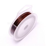 Round Copper Craft Wire, Coconut Brown, 20 Gauge, 0.8mm, about 10m/roll(CWIR-WH0001-0.8mm-10)