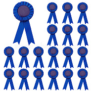 Award Ribbon Shape Tinplate Badge Pins, Blank Button Pin Brooch for Party Accessory, Medium Blue, 160x92x9mm, Pin: 0.6mm(JEWB-WH0035-01)