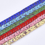 Spray Painted Non-magnetic Synthetic Hematite Beads Strands, Arrow/Chevron, Mixed Color, 6.5x6x2.5mm, Hole: 0.7mm, about 90pcs/strand, 15.75 inch(40cm)(G-T124-10)