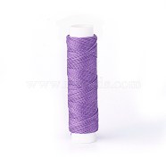 Round Waxed Polyester Twisted Cord, Micro Macrame Cord, for Leather Projects, Bookbinding, Medium Orchid, 0.55mm, about 32 yards(30m/roll)(YC-L003-C-03)