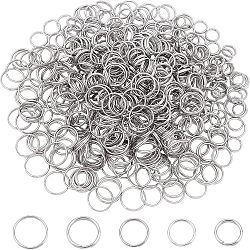 500pcs 5 Style 304 Stainless Steel Split Rings, Double Loops Jump Rings, Stainless Steel Color, 12x2mm, 100pcs/style(STAS-UN0026-11)