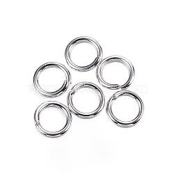 Tarnish Resistant 304 Stainless Steel Jump Rings, Open Jump Rings, Stainless Steel Color, 4.5x0.8mm, Inner Diameter: 2.9mm, 20 Gauge(STAS-D448-097P-4.5mm)