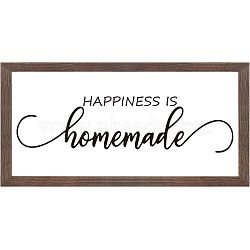 Fingerinspire Chemical Fiber Oil Canvas Wall Art, with Walnut Wood Photo Frames, Canvas Print Wall Painting Home Decorations, Rectangle, Word, 150x300mm(HJEW-FG0001-05I)