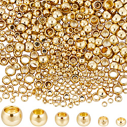 750Pcs 6 Styles 304 Stainless Steel Spacer Beads, Rondelle, Real 24K Gold Plated, 1.5~3x0.8~2mm, Hole: 0.8~1.4mm(STAS-BBC0009-02)