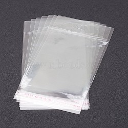 Pearl Film Cellophane Bags, Self-Adhesive Sealing, with Hang Hole, 14x7cm, Unilateral Thickness: 0.023mm, Inner Measure: 8.5x7cm(OPC020Y)