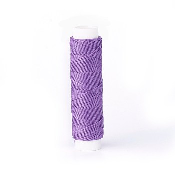 Round Waxed Polyester Twisted Cord, Micro Macrame Cord, for Leather Projects, Bookbinding, Medium Orchid, 0.55mm, about 32 yards(30m/roll)