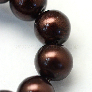 Baking Painted Pearlized Glass Pearl Round Bead Strands(HY-Q003-10mm-40)-3