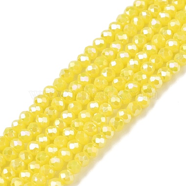 Yellow Rondelle Glass Beads