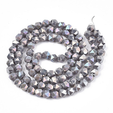Chapelets de perles en verre opaque électrolytique(X-EGLA-T019-05M)-2