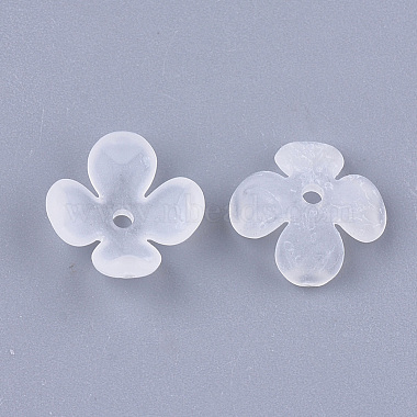 4-Petal Transparent Acrylic Bead Caps(X-FACR-T001-09)-2