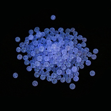 Luminous Glow in the Dark Transparent Glass Round Beads(GLAA-F124-B01)-2