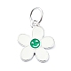 925 Sterling Silver Enamel Smiling Face Flower Charms(STER-M119-06D-S)-1