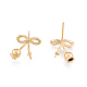 Brass Stud Earring Findings(KK-N216-538)-2