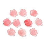 Synthetic Coral Dyed Beads, Flower, Salmon, 10x10x2.5mm, Hole: 1.2mm(CORA-P008-01B-02)