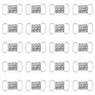 20Pcs Brass Rhinestone Buckles, Garment Accessories, Rectangle, Crystal, 21~21.5x12x3mm, Hole: 10x4mm(FIND-CA0008-35B)