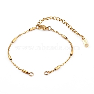 304 Stainless Steel Cable Chains Bracelets Making, with Lobster Claw Clasps and Jump Rings, Golden, 6-1/4 inch(15.8cm)(AJEW-JB00900-02)