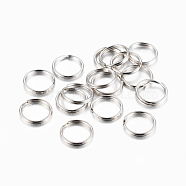 Iron Split Key Ring, Nickel Free, Platinum, 30x3mm, Inner Diameter: 26mm(IFIN-C057-30mm-NF)