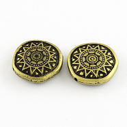 Antique Acrylic Beads, Flat Round, Antique Bronze Plated, 20x6mm, Hole: 1.5mm, about 320pcs/500g(PACR-S206-63AB)