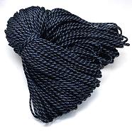 7 Inner Cores Polyester & Spandex Cord Ropes, for Rope Bracelets Making, Black, 4mm, about 109.36 yards(100m)/bundle, 420~500g/bundle(RCP-R006-119)