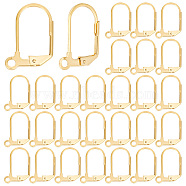 40Pcs 304 Stainless Steel Leverback Earring Findings, with Loop, Golden, 18x12x1.5mm, Hole: 2mm, Pin: 0.8mm(STAS-BBC0003-93)