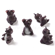 Handmade Lampwork Home Decorations, 3D Bear Ornaments for Gift, Dark Slate Blue, 12~14x14~16x18~19.5mm(LAMP-K039-10)