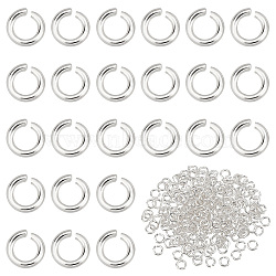 Elite 200Pcs Rhodium Plated 925 Sterling Silver Jump Rings, Open Jump Rings, Round Ring, Platinum, 24 Gauge, 2.5x0.5mm, Inner Diameter: 1.5mm(STER-PH0001-50)