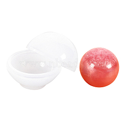 Silicone Molds, Resin Casting Molds, For UV Resin, Epoxy Resin Jewelry Making, Round, Sphere Mold, White, 20mm, 2pcs/set(X-DIY-L021-08A)