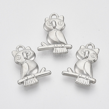 Platinum Owl Plastic Pendants