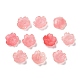 perles synth&eacute;tiques teintes en corail(CORA-P008-01B-02)-1