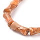 Bracelets extensibles perlés en forme de bâton de bambou en jaspe impérial naturel (teint)(BJEW-JB09098)-5