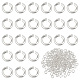Elite 200Pcs Rhodium Plated 925 Sterling Silver Jump Rings(STER-PH0001-50)-1