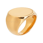 1Pc 304 Stainless Steel Finger Rings for Unisex, Golden, 17.5mm, US Size 9 3/4(19.5mm)(RJEW-LP0001-20)