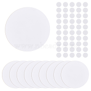 10Pcs PP Plastic Sheets, DIY Craft Supplies, Lampshade Diffuser, Flat Round, 100Pcs Plastic Stickers, White, 16~127x1~1.5mm(DIY-FH0006-59)