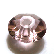 Imitation Austrian Crystal Beads, Grade AAA, Faceted, Flat Round, Pink, 8x4mm, Hole: 0.9~1mm(SWAR-F061-4x8mm-03)