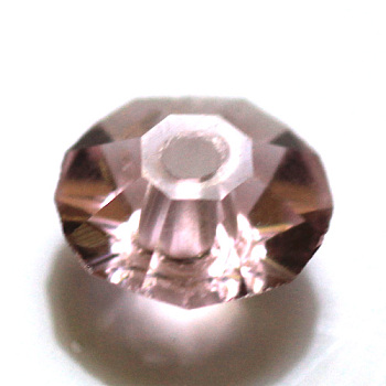 Imitation Austrian Crystal Beads, Grade AAA, Faceted, Flat Round, Pink, 8x4mm, Hole: 0.9~1mm