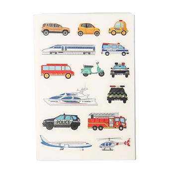 Paper Picture Stickers, for Children, Window Sticker Decorations, Car, Colorful, 12x8x0.01cm