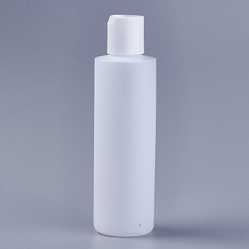 Plastic Press Cap Transparent Bottles, Refillable Bottles, Not Include Bottle Cap, Clear, 4.5x14.8cm(not include bottle cap), Capacity: 200ml