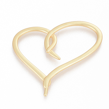 Alloy Big Pendants, Matte Style, Heart, Cadmium Free & Lead Free, Real 14K Gold Plated, 62x62.5x3mm