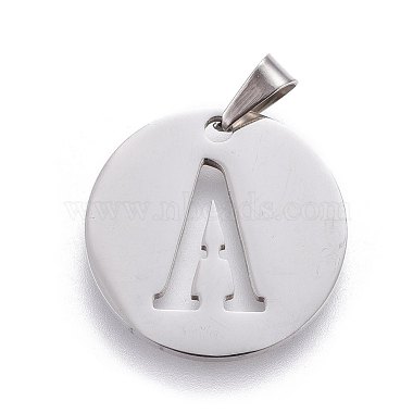 Stainless Steel Color Flat Round Stainless Steel Pendants