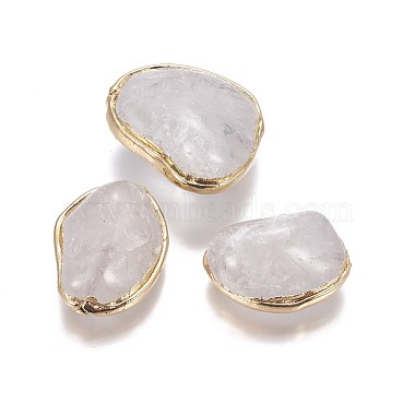 25mm White Nuggets Quartz Crystal Beads