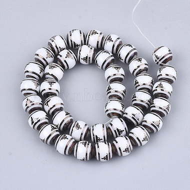 Chapelets de perles en verre galvanoplastique(EGLA-S177-07A-01)-2