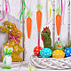 Easter Theme Imitation Carrot Foam & Plastic Pendant Decoration(HJEW-WH0069-21)-6