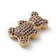 Real 18K Gold Plated Rack Plating Brass Micro Pave Cubic Zirconia Beads(ZIRC-L100-135G)-2